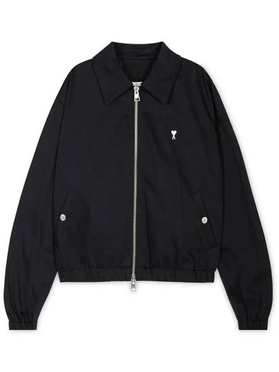 De Coeur Logo Zip-up Jacket Jacket Black - AMI - BALAAN 2