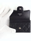 Classic Card Holder Grained Calfskin Silver Black - CHANEL - BALAAN 6