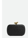 Knot Minaudiere Pouch Bag Black - BOTTEGA VENETA - BALAAN 2