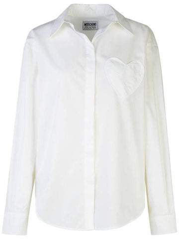 Moschino Jeans White Cotton Shirt - MOSCHINO - BALAAN 1