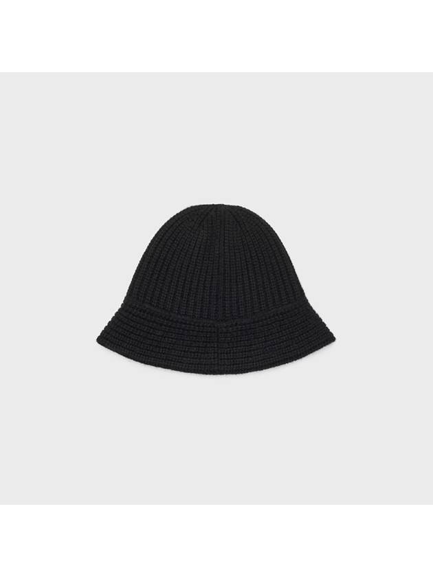 Seamless Cashmere Bucket Hat Black - CELINE - BALAAN 3