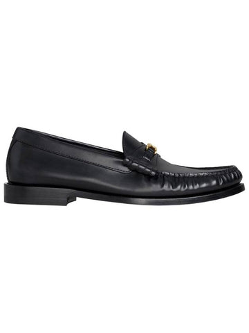 Luco Triomphe Polished Bull Loafers Black - CELINE - BALAAN 1