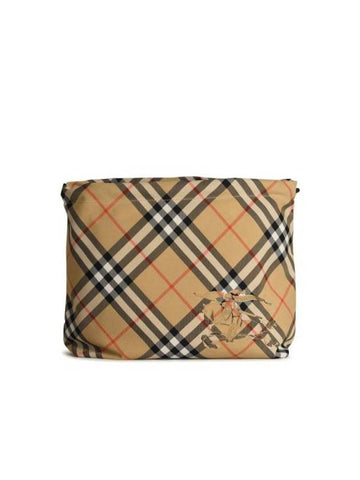 Check Pouch Bag Sand - BURBERRY - BALAAN 1