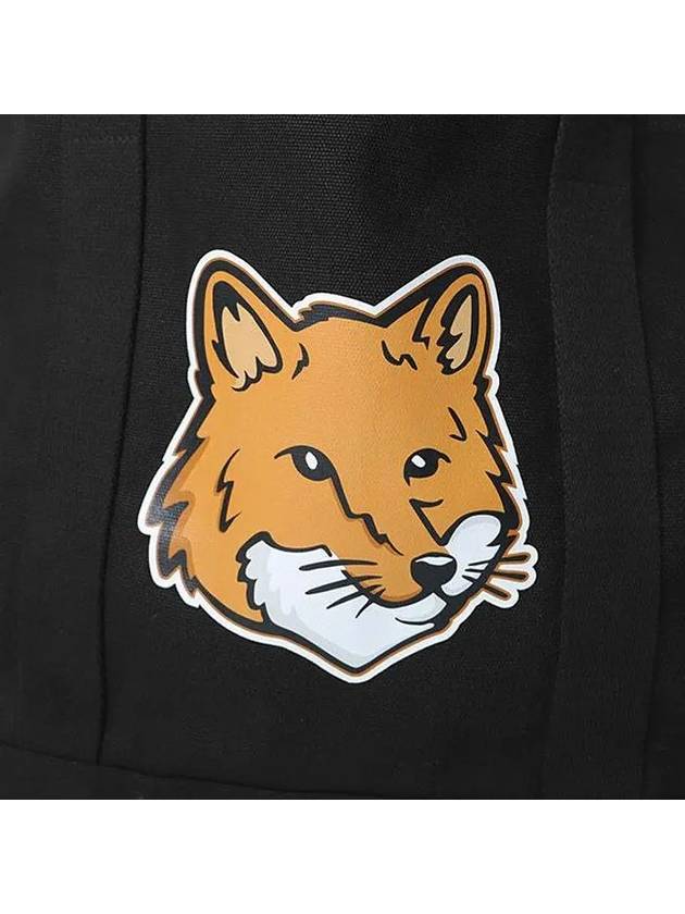 Fox Head Print Tote Bag Black - MAISON KITSUNE - BALAAN 4