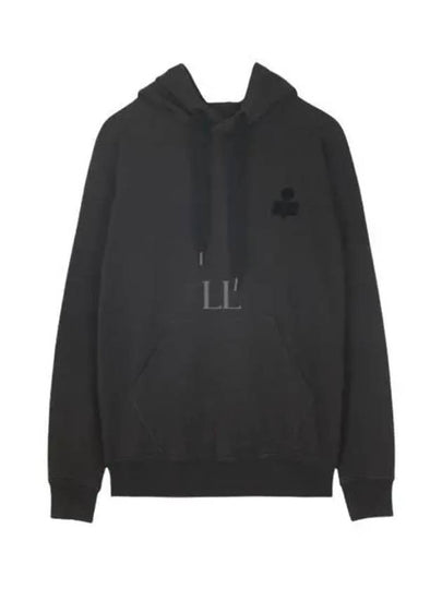 Matte Logo Print Hoodie Faded Black - ISABEL MARANT - BALAAN 2