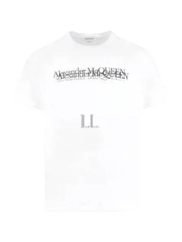 Logo Stamp Short Sleeve T-Shirt White - ALEXANDER MCQUEEN - BALAAN 2