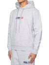 Embroidered Iconic Logo Cotton Hoodie Grey - AUTRY - BALAAN 4