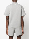 RWB Pocket Interlock Cotton Short Sleeve Polo Shirt Grey - THOM BROWNE - BALAAN 4