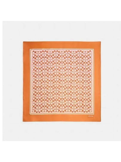 Vintage Signature Square Silk Scarf Orange - COACH - BALAAN 2