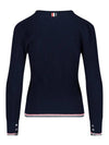 Women's Lightweight Baby Cable Wool Knit Top Navy - THOM BROWNE - BALAAN 3