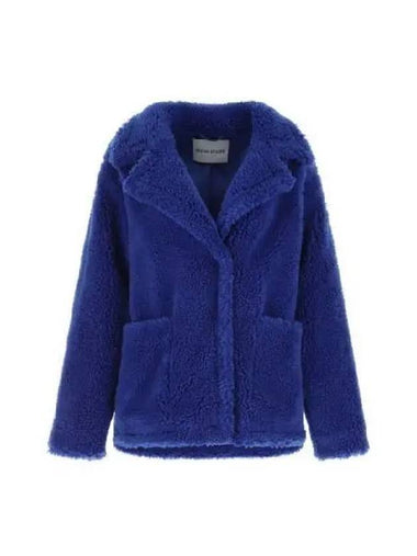 Stand Studio Jacket Women s Fake Shearling Blue - STAND STUDIO - BALAAN 1