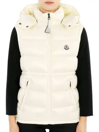 Kids ANIA down hood padded vest ivory 1A00081 68950 070 12 14A adult wearable - MONCLER - BALAAN 1