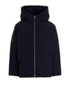 Zipper Hood Padded Down Jacket Navy - JIL SANDER - BALAAN 2