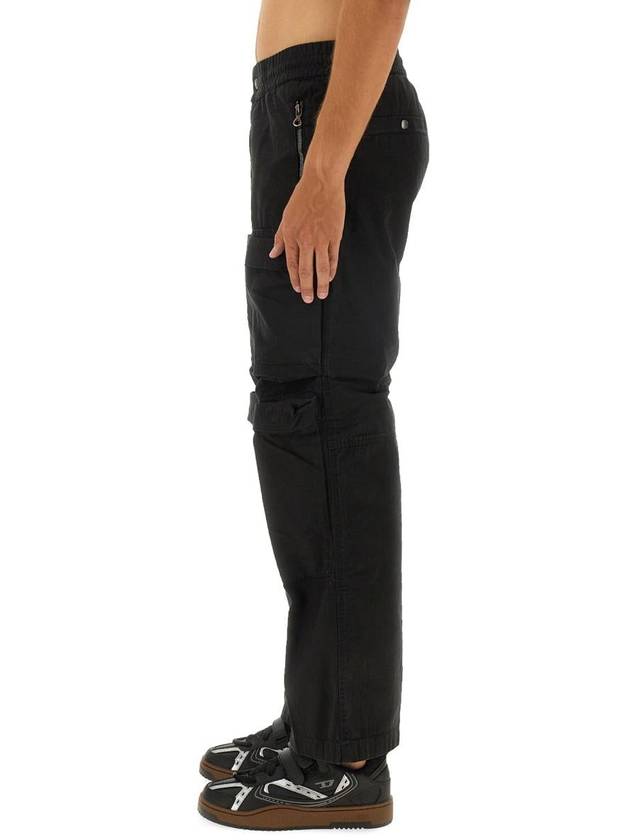 P Danzel Twill Cargo Straight Pants Black - DIESEL - BALAAN 5