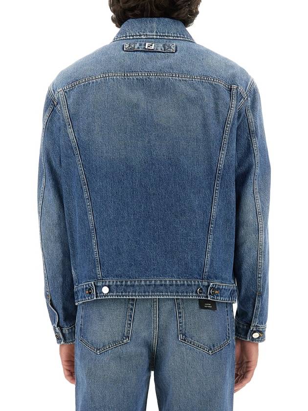 24SS Jacket FW1027AS02F0RBB BLUE DENIM - FENDI - BALAAN 4