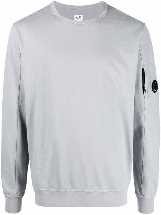 Fleece Crew Neck Light Sweatshirt Gray - CP COMPANY - BALAAN 1