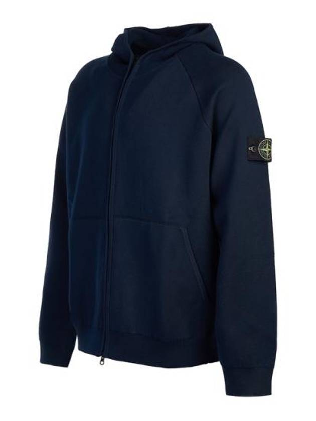 Wappen Patch Cotton Hooded Jacket Navy - STONE ISLAND - BALAAN 3