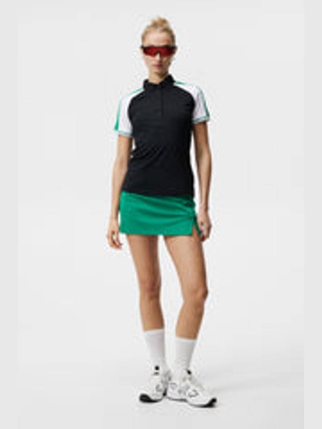 Women's Perinne Short Sleeve Polo Shirt Black - J.LINDEBERG - BALAAN 3