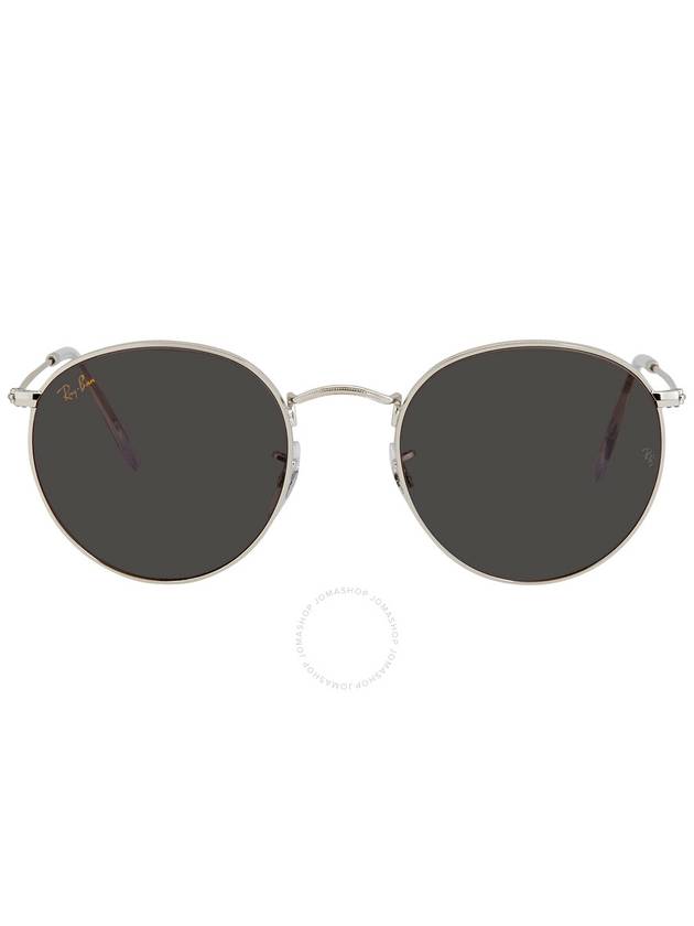 50mm round metal legend gold sunglasses silver dark gray - RAY-BAN - BALAAN 2