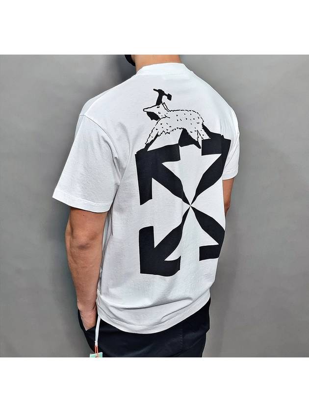 Caterpillar Arrow Over Short Sleeve T-Shirt White - OFF WHITE - BALAAN 9