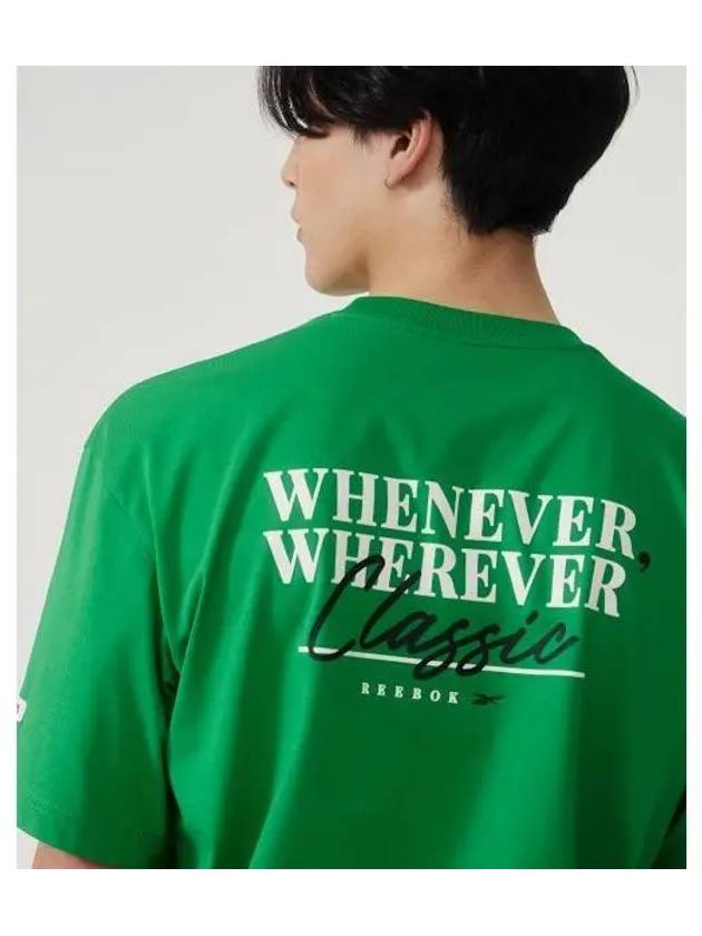 Curve Classic Logo T Shirt Green - REEBOK - BALAAN 1