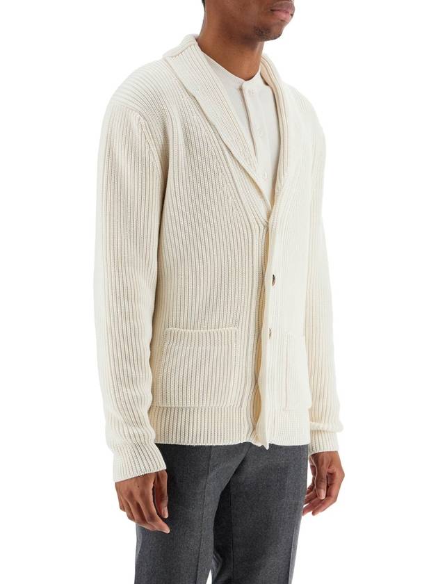 white silk and wool cardigan with shawl collar - TOM FORD - BALAAN 2