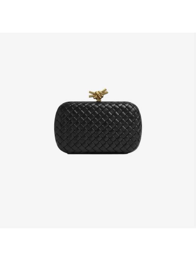 Knot Minaudiere Pouch Bag Black - BOTTEGA VENETA - BALAAN 3