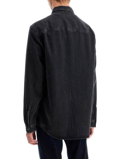 Simply Denim Long Sleeve Shirt Black - DIESEL - BALAAN 1