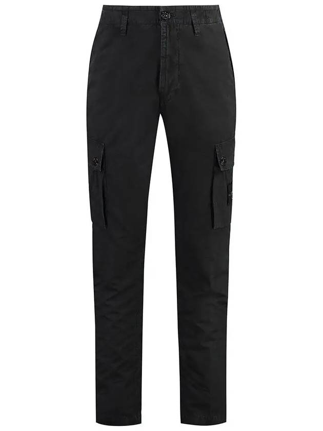 Wappen Patch Old Treatment Slim Fit Cargo Straight Pants Black - STONE ISLAND - BALAAN 3