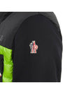 Grenoble Logo Patch Funnel Zip-Up Jacket Black Green - MONCLER - BALAAN 11