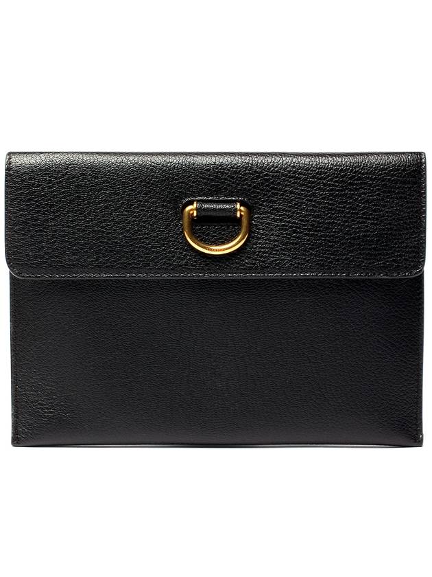 two-tone D-ring clutch bag black - BURBERRY - BALAAN.