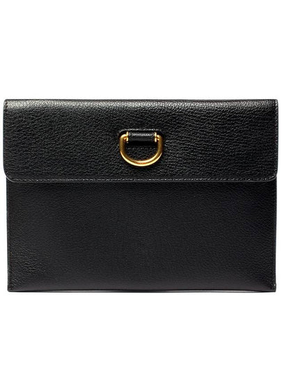 Two-Tone D-Ring Clutch Bag Black - BURBERRY - BALAAN 2