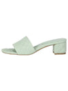 Amy Intrecciato Motif Leather Mule Heel Mint - BOTTEGA VENETA - BALAAN 2