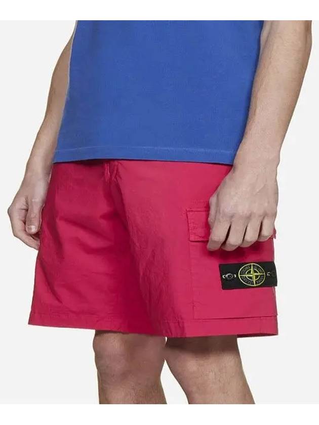 Cargo Bermuda Shorts Pink - STONE ISLAND - BALAAN 3