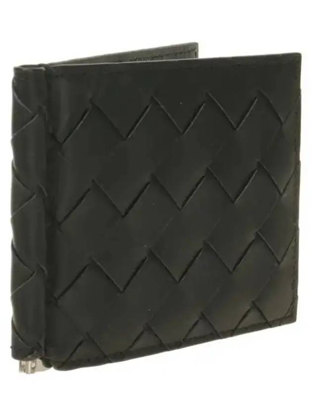 Intrecciato Money Clip Half Wallet Black - BOTTEGA VENETA - BALAAN 3