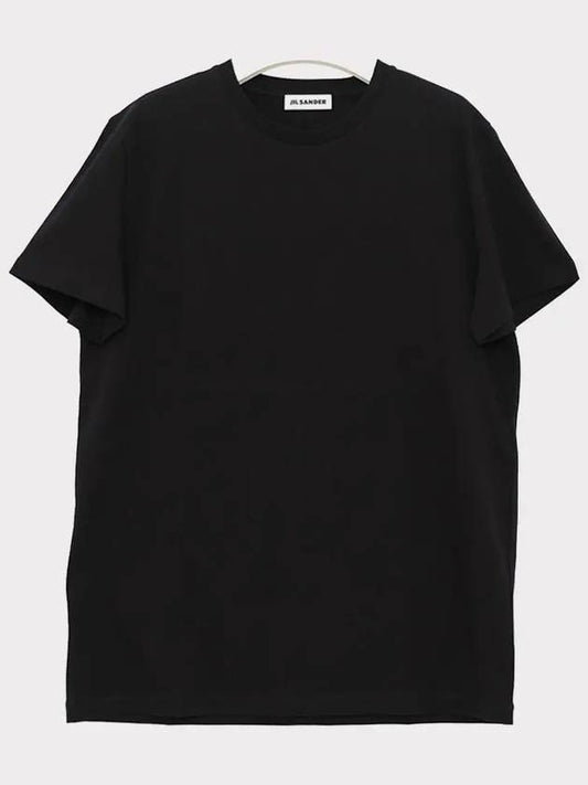 Crewneck Cotton Short Sleeve T-Shirt Black - JIL SANDER - BALAAN 2