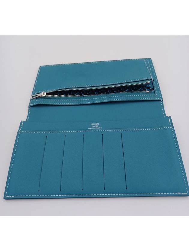 Silk'In Classic Long Wallet Blue - HERMES - BALAAN 7