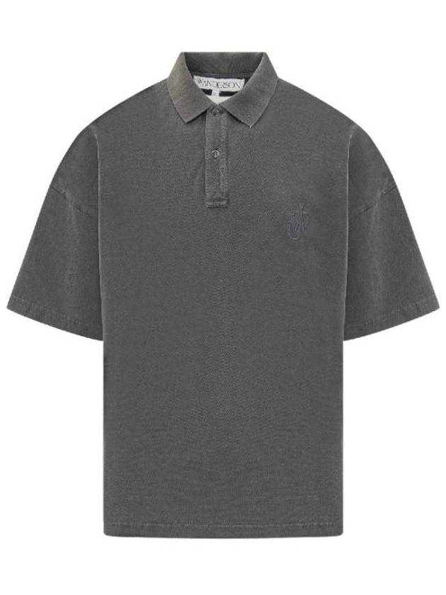 Anchor Embroidery Polo Shirt Dark Grey - JW ANDERSON - BALAAN 2