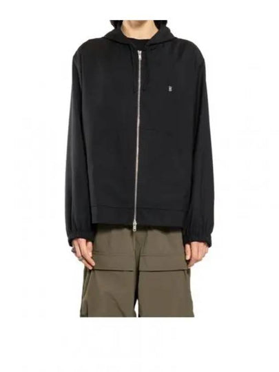 4G Detail Wool Zip-Up Hoodie Black - GIVENCHY - BALAAN 2