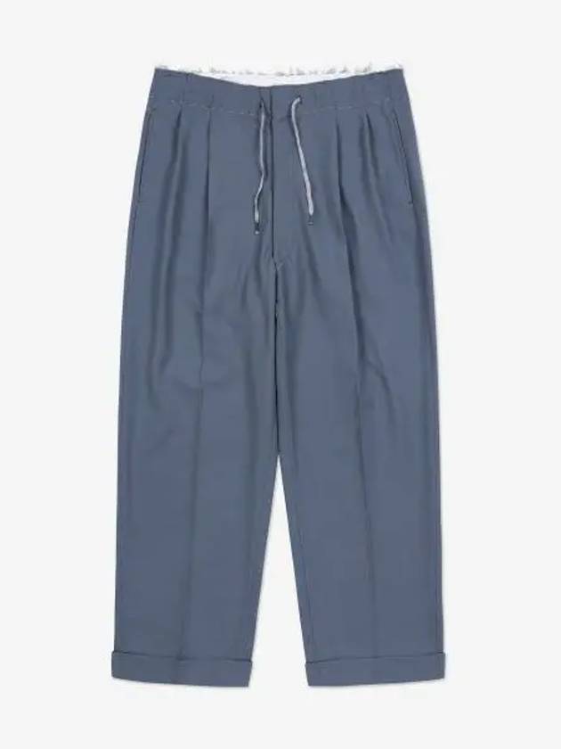 Poly Wool Twill Drawstring Straight Pants Storm Grey - MAISON MARGIELA - BALAAN 2