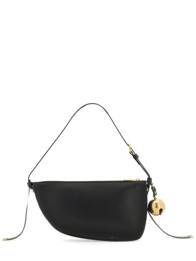 Shield Leather Small Shoulder Bag Black - BURBERRY - BALAAN 3