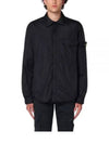 Logo Patch Zip Up Jacket Black - STONE ISLAND - BALAAN 2