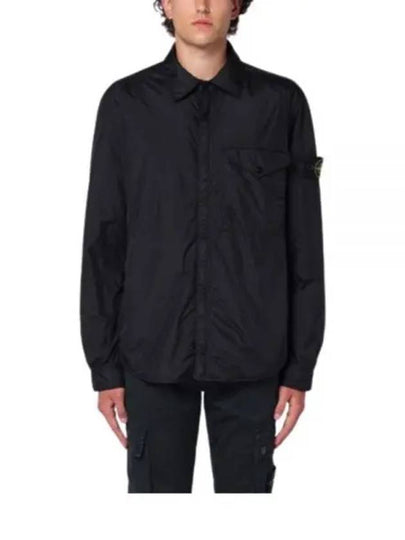 Logo Patch Zip Up Jacket Black - STONE ISLAND - BALAAN 2