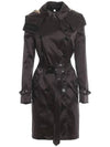 Women's Kensington Econyl Trench Coat Black - BURBERRY - BALAAN 3
