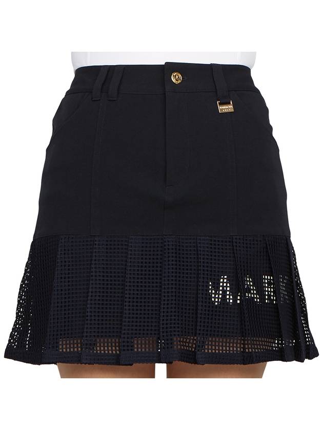 Golf Wear Women s Mini Pleated Skirt MLW 3B AE06 NAVY - MARK & LONA - BALAAN 7