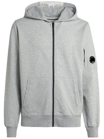 Light Fleece Zip Up Hoodie Grey - CP COMPANY - BALAAN 2