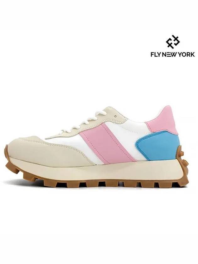 Connie Women s Sneakers Beige Pink NYSW001 - FLYNEWYORK - BALAAN 1