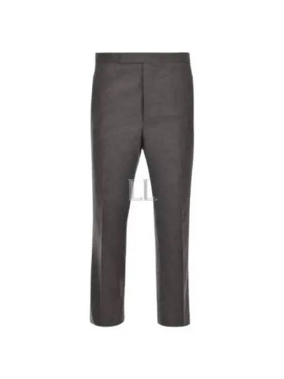 Flannel Low Rise Backstrap Straight Pants Medium Grey - THOM BROWNE - BALAAN 2