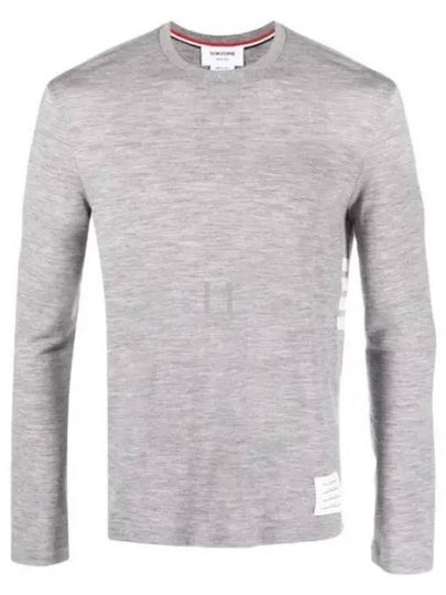 Wool Jersey 4-Bar Long Sleeve T-Shirt Light Grey - THOM BROWNE - BALAAN 2