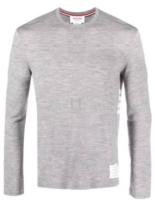 Wool Jersey 4-Bar Long Sleeve T-Shirt Light Grey - THOM BROWNE - BALAAN 2